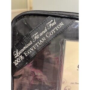 Damask Stripe 100% Egyptian Cotton 500TC Ebony King Size Sheet Set